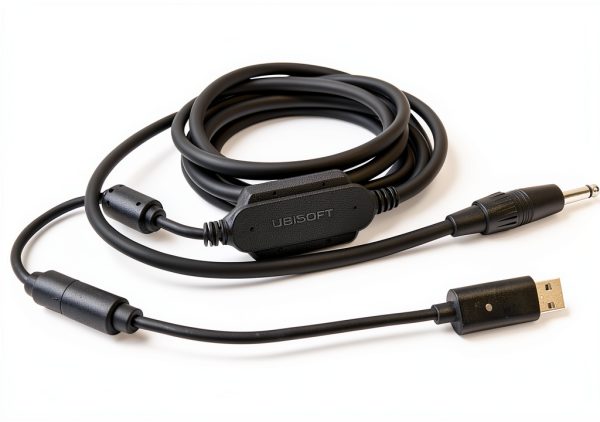 Ubisoft Rocksmith Guitar Cable 11ft Tangle-Free AUX for Xbox PS4 PC-1