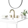 Bathroom Faucet IUERASD 8" Widespread Gold Pop-Up Drain-2
