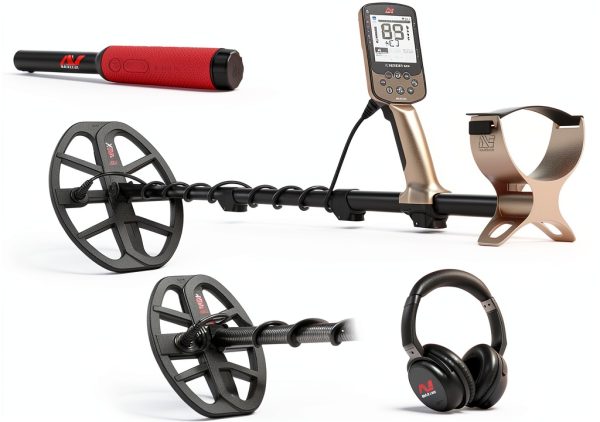 MINELAB X-Terra Elite Expedition, Waterproof, All Terrain Treasure Metal Detector, Multi-IQ Precision Targeting, Included V8X Coil, V12X Coil, ML85 Headphones, Charging Cable & PRO-FIND 40 Pinpointer-0