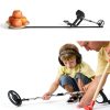 Metal Detector for Adults & Kids, Lightweight Childrens Metal Detector with Shovel,8 Inch Waterproof Adjustable 31.5" to 41.5" Gold Detector for Beach Backyard Search for Treasure (Black)-4
