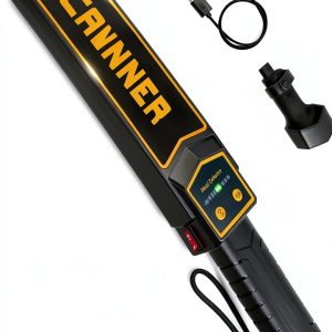 Rechargeable Handheld Metal Detector Wand, High Sensitivity Security Wand Metal Detector,Portable Nail Finder Scanner Woodworking Metal Detector Wand for Logs Weapons Sound Vibration Alert Detects-0