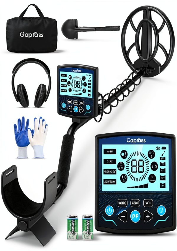 Professional Metal Detector for Adults, High Accuracy Gold Detector kit with 10" Search Coil LCD Backlight, Waterproof 5 Modes & Advanced DSP Chip-0